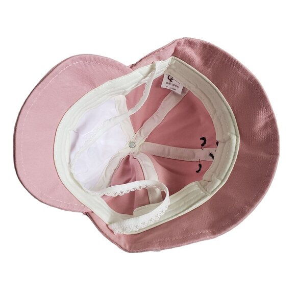 Girl's Bucket Sun Cap with Clear Mask Lot of 2 Pink - Picture 10 of 12